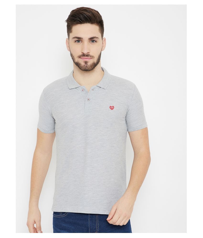     			Duke Grey Plain Polo T Shirt