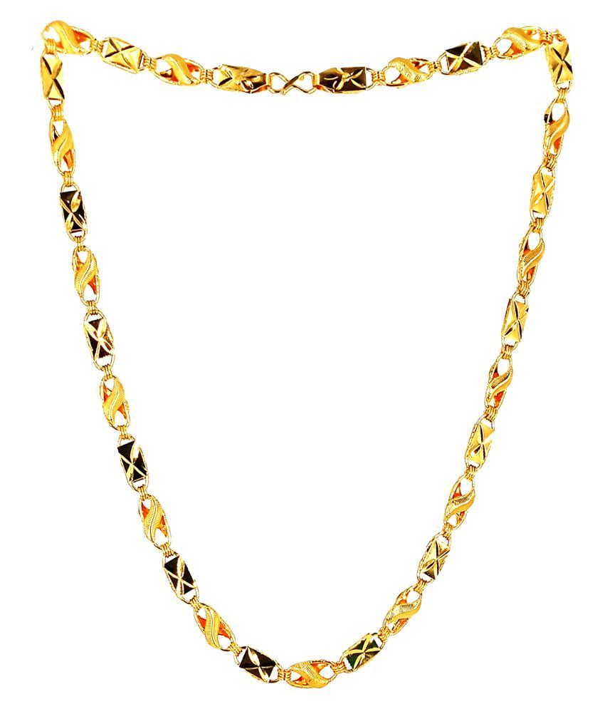 JIPPA Stylish Golden Chain Fashionable Round Fisher Gold Plated Chain