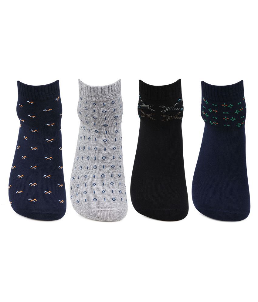     			Bonjour Multi Casual Ankle Length Socks Pack of 4