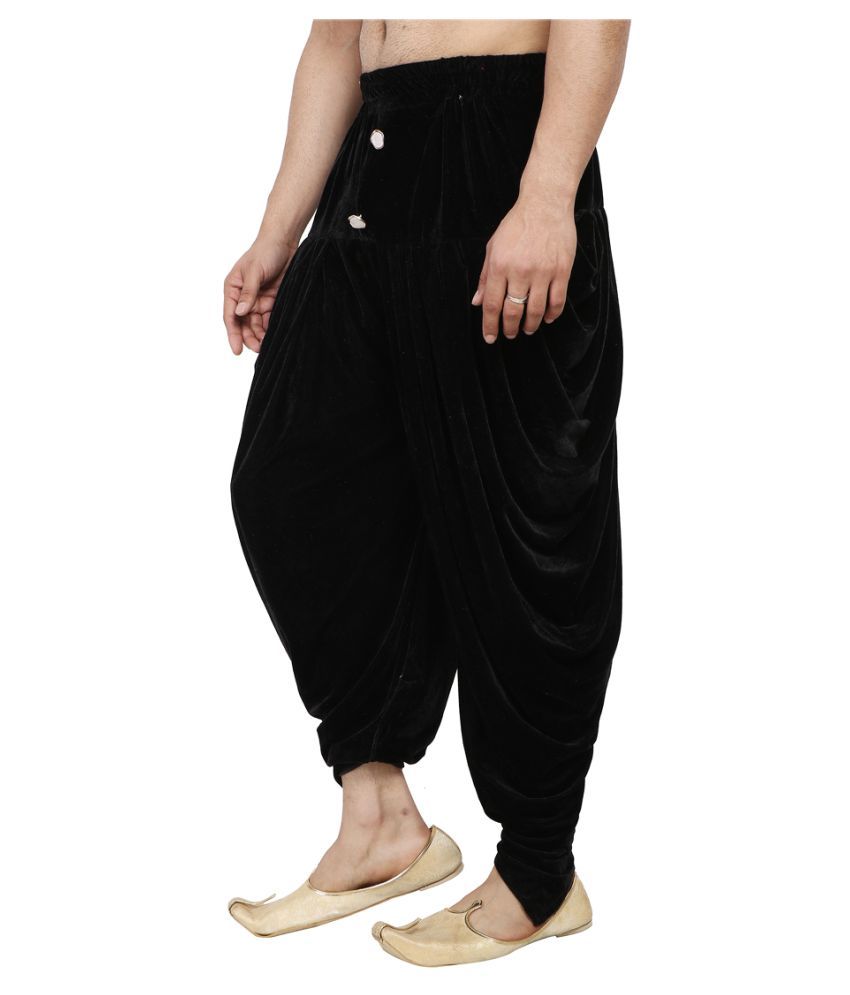 black dhoti and black shirt