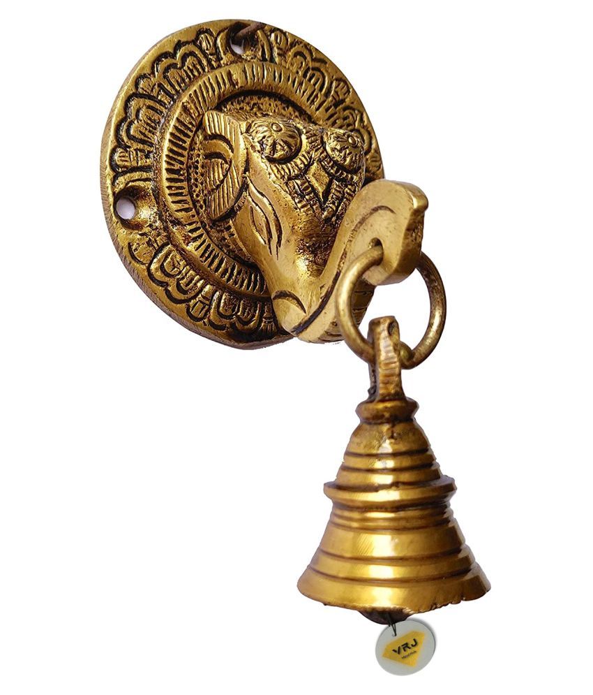     			VRJ METAL HUB Elephant Mouth Door Knocker (Yellow Antique)