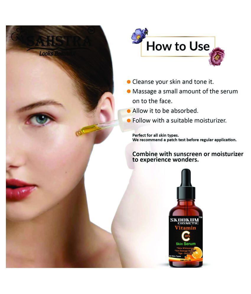 Buy SKOOKUM Improved vitamin C Facial serum For Anti Aging  Smoothening   Brightening Face Serum 30 mL Online at Best Price in India - Snapdeal