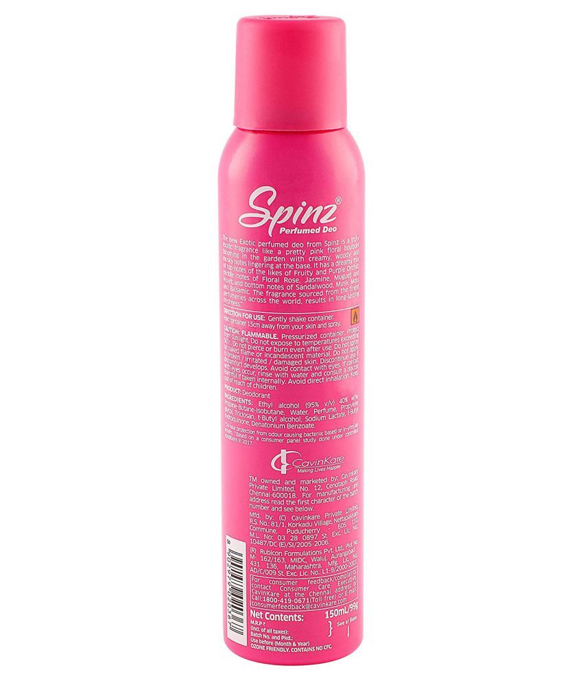 Spinz Exotic Deodorant Body Spray Deodorant Spray For Women (150 ml