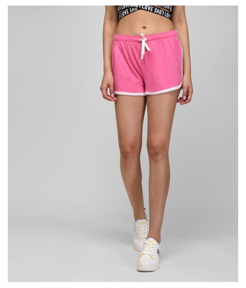     			kotty Cotton Lycra Hot Pants - Pink