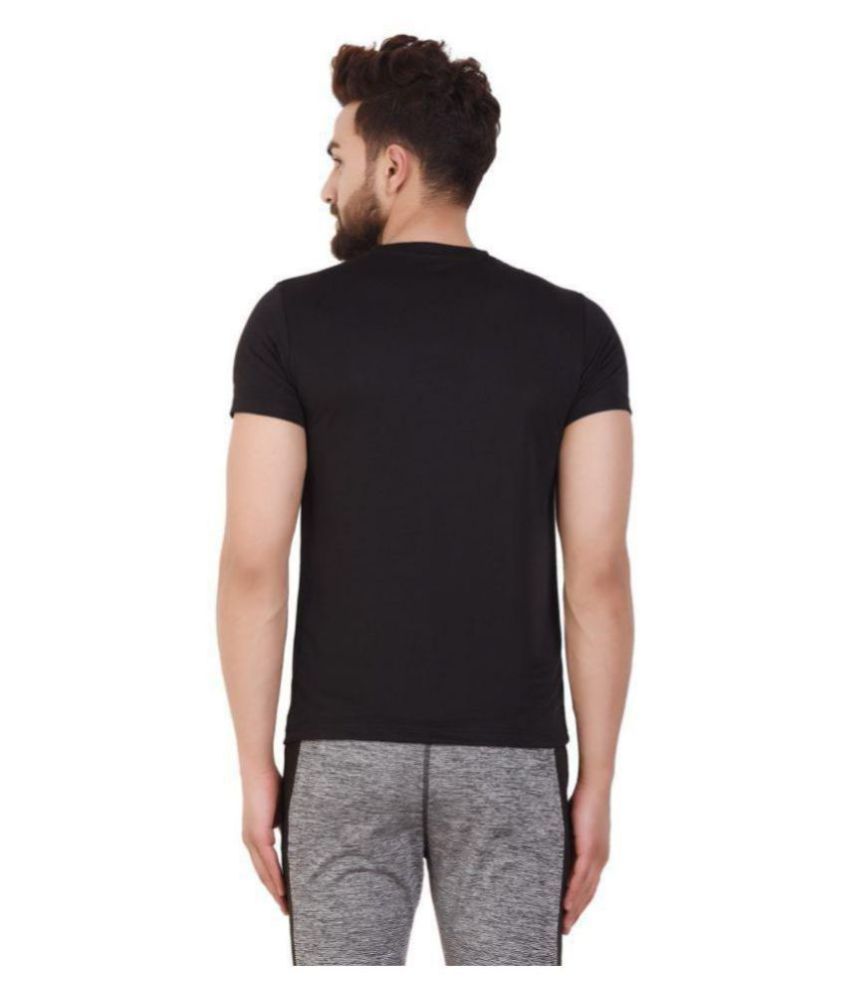 ATHLIV Black Polyester T-Shirt - Buy ATHLIV Black Polyester T-Shirt ...