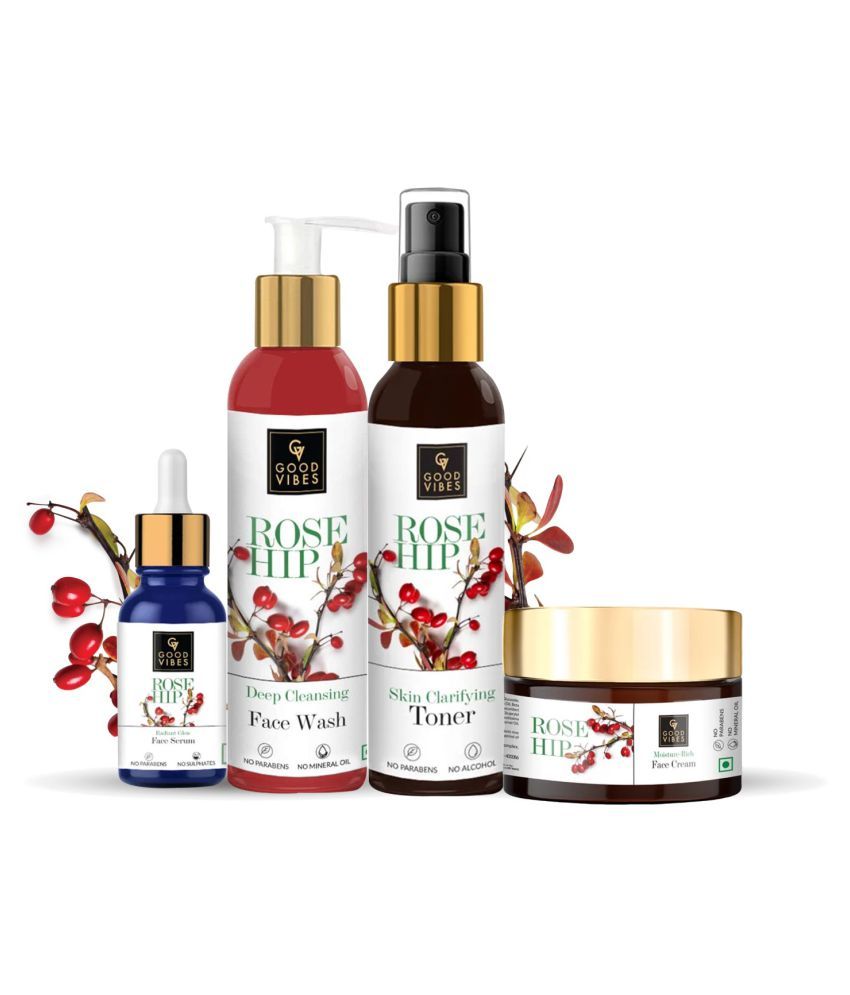 Good Vibes Rosehip Range Combo Kit ( Face Wash 200 ml + Toner 200 ml