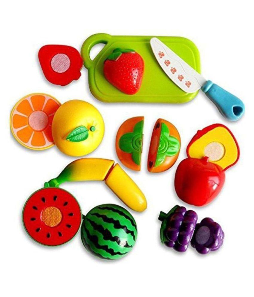 Kids Favorite learning MAC-D And Fruit Cutting Play Set With Velcro Joint For More Fun (MAC-D, FRUIT)