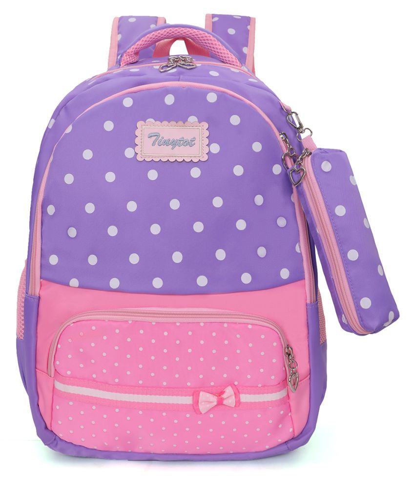     			Tinytot 30 Ltrs Purple School Bag for Boys & Girls