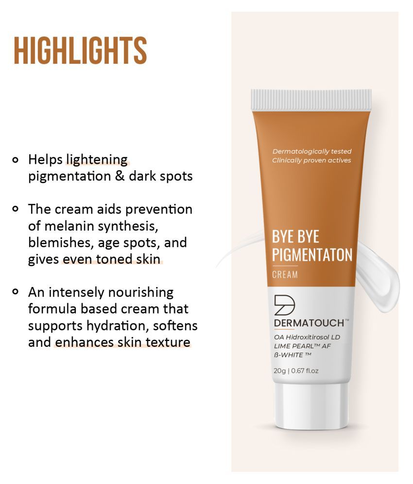 Dermatouch Bye Bye Pigmentation Cream for Blemishes with Lime Pearl & B