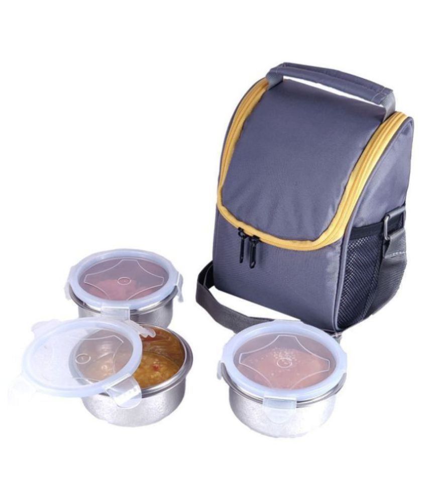 Foonty Multicolour Stainless Steel Lunch Box