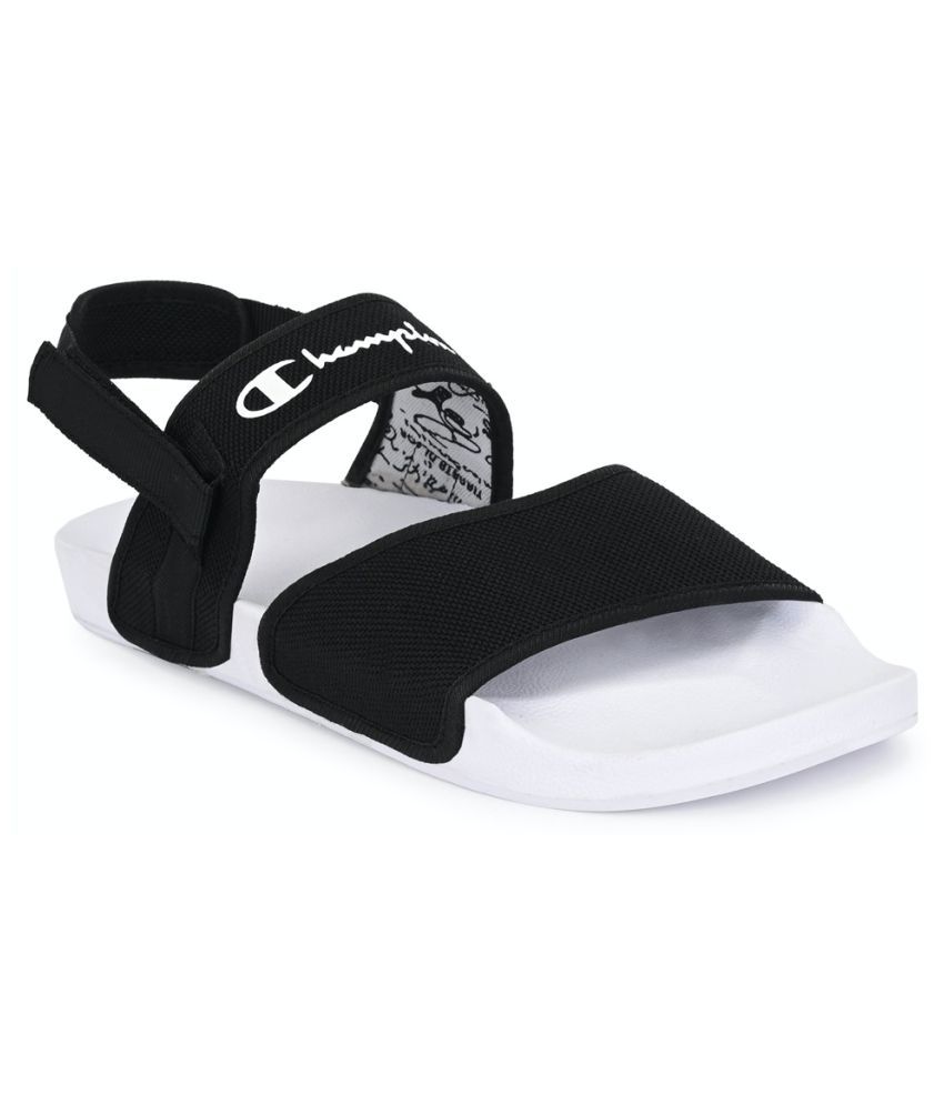 Afrojack Black Mesh Floater Sandals 