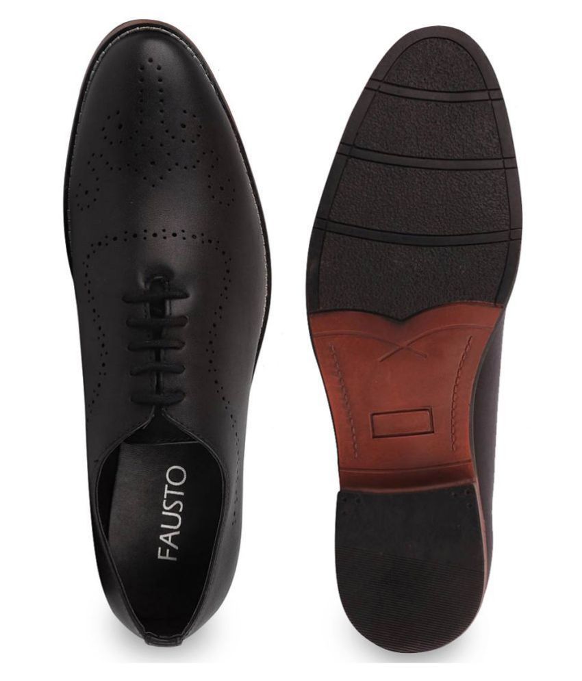 Fausto Oxfords Artificial Leather Black 