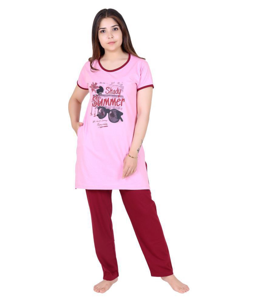 DG Divine Girl - Multicolor Cotton Women's Nightwear Nightsuit Sets