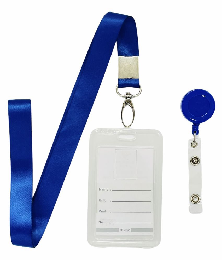     			VERTICAL ID BADGE HOLDER WITH A LANYARD AND ID BADGE REEL
