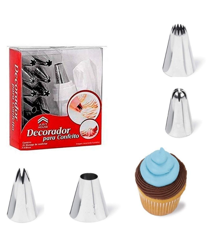 12 Piece Piping Bag Nozzles Cake Decorating Tool Set Frosting Icing