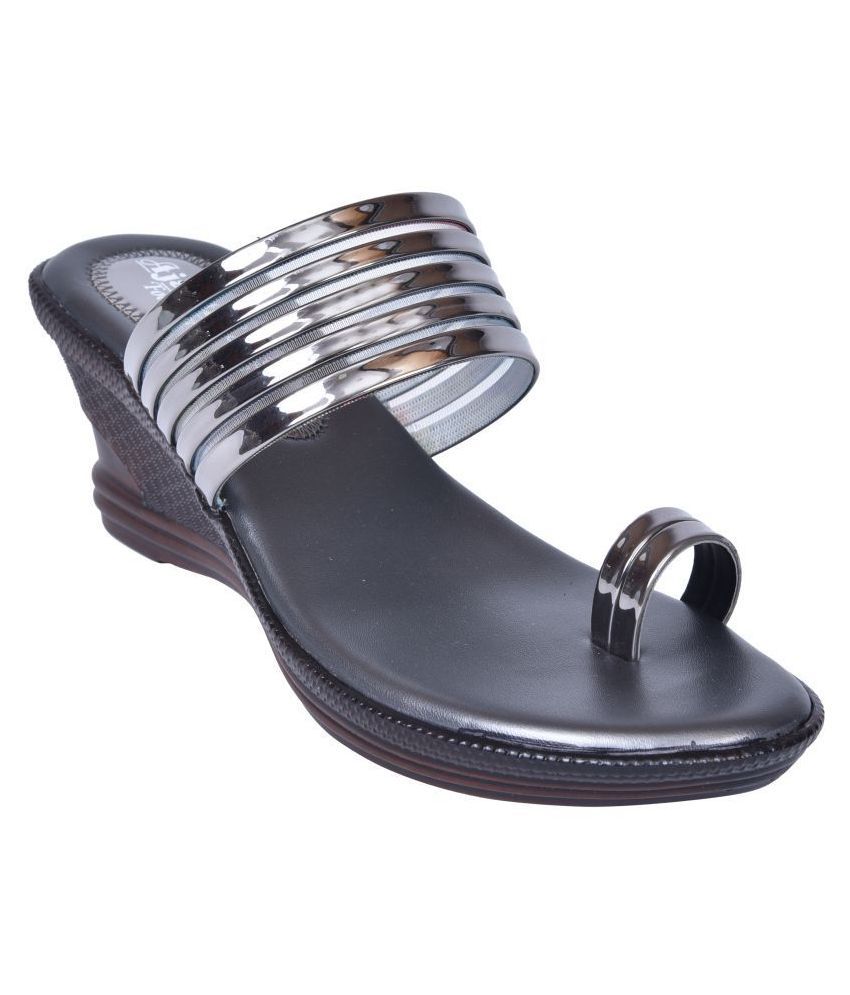     			Ajanta - Silver Women's Slip On Heels