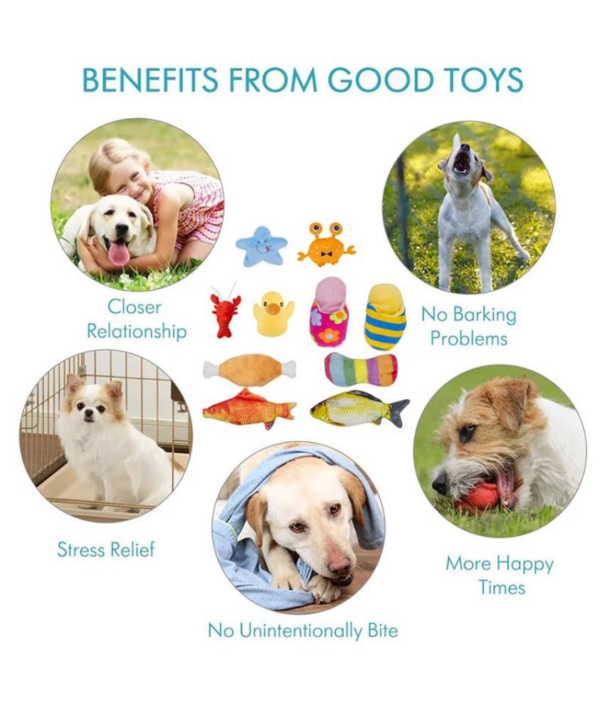 KUTKUT Sleeper Shape Squeaky With Rope Plush Toy For Puppy and Small