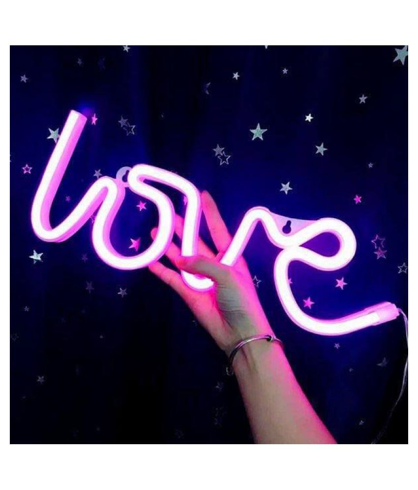 Awestuffs Love Neon LED Light Sign for Room Decoration Accessory, Table ...