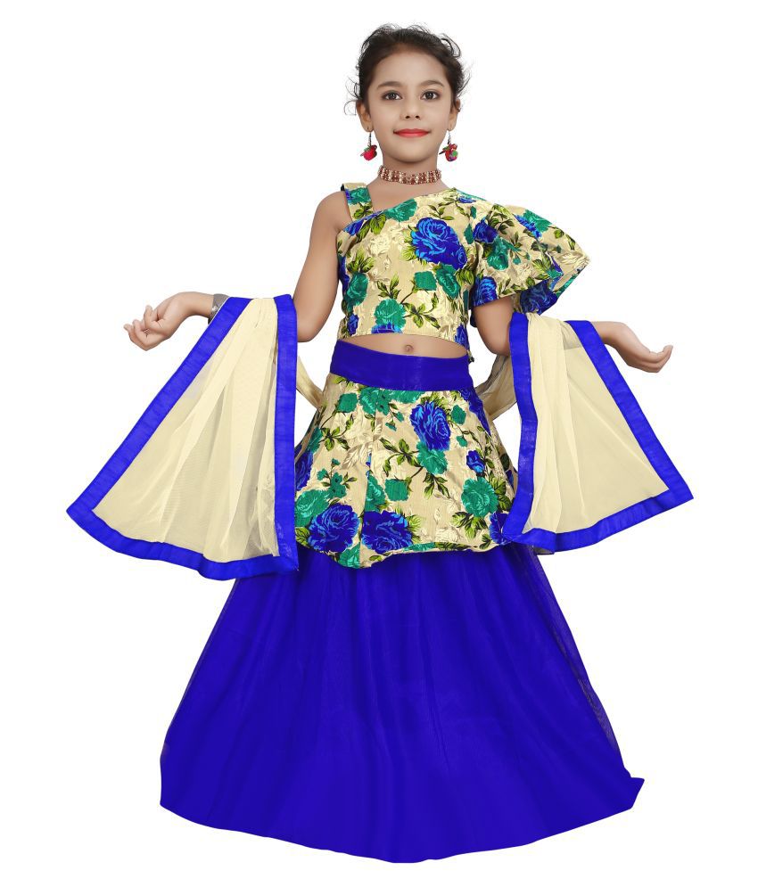 Bhimani Impex Cute Designer Printed Girls Lehenga Choli Dupatta Set