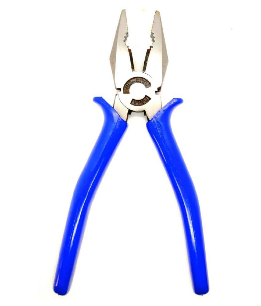 Paradise Tools India Combination Plier Tool Cutters Hand Tool for All Purpose (8-inch Blue-Tky)