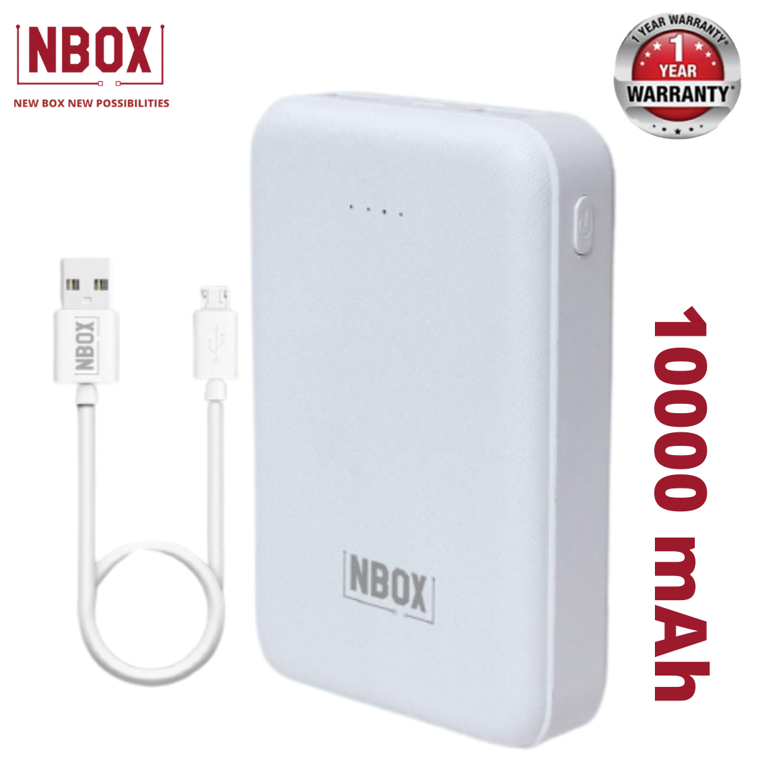 NBOX T68 10000 -mAh Li-Polymer Power Bank White