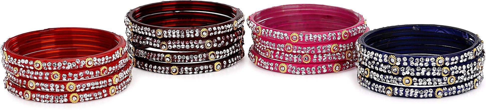     			Somil Designer Bridal Glass Bangle Set For Party Marriage, And Function, Ornamented, Colorful -S12_2.2