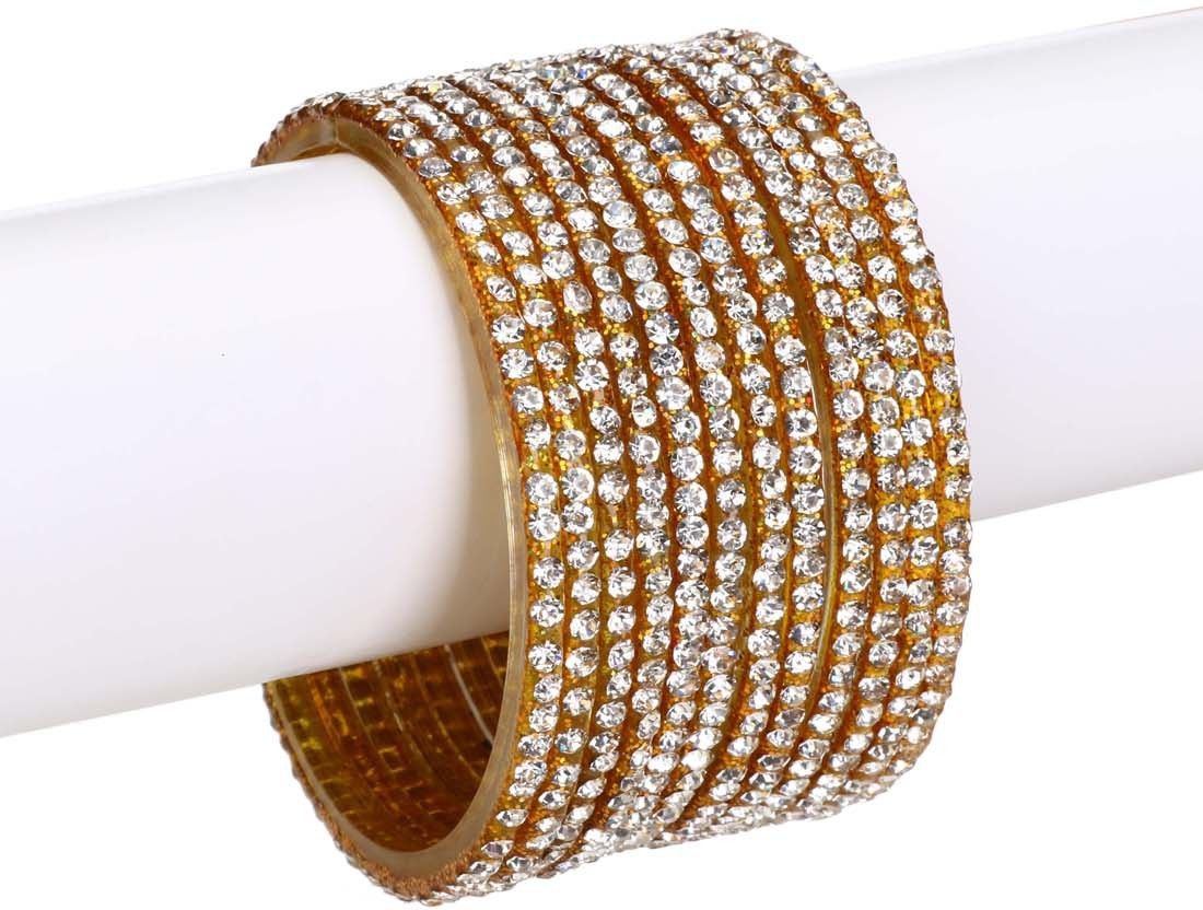     			Somil - Gold Bangle Set (Pack of 12)