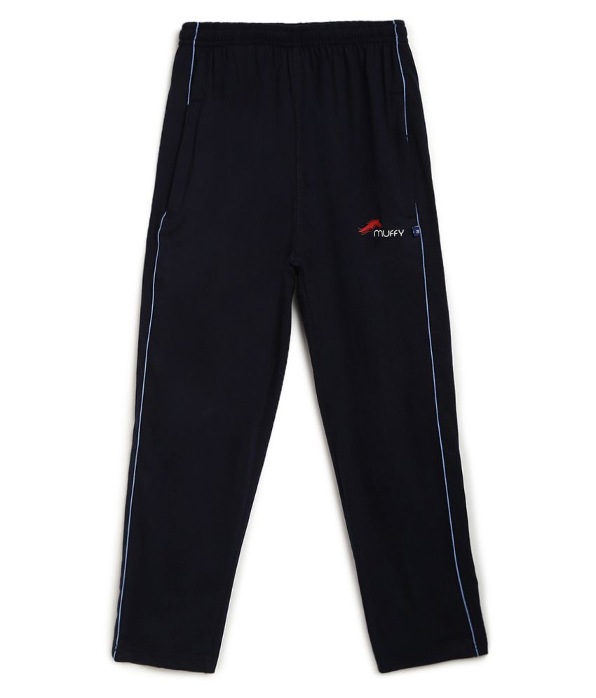 Muffy Boy's Navy Blue Cotton Elasticated Trouser