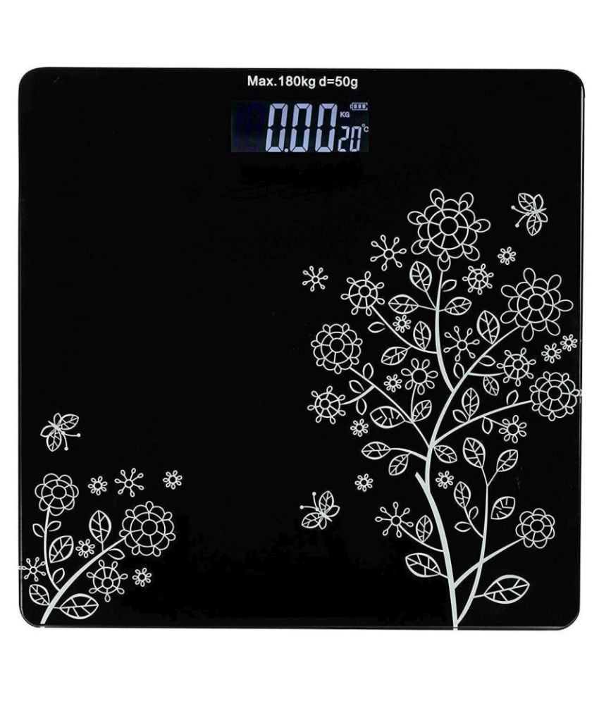 Rudrax Heavy Thick Tempered Glass LCD Display Digital Personal Bathroom Health Body Weight Weighing Scales LCD Display Digital
