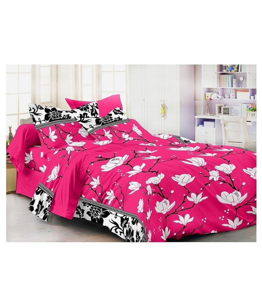 Divi Poly Cotton Double Bedsheet with 2 Pillow Covers ( 220 cm x 220 cm