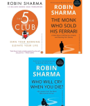 The Monk Who Sold His Ferrari + The 5 AM Club + Who Will Cry When You Die (Combo of 3 Books)