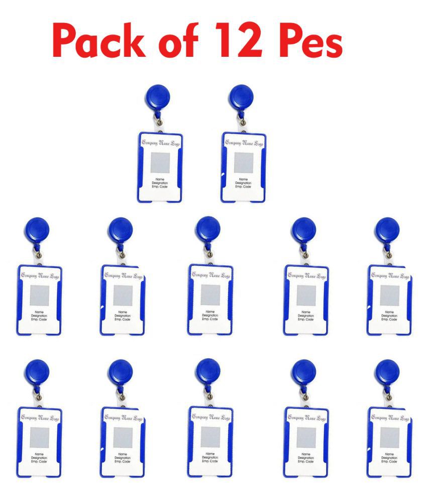     			Dey's Plastic 12 ID Badge Holder ( Blue/ Pack of 12 )