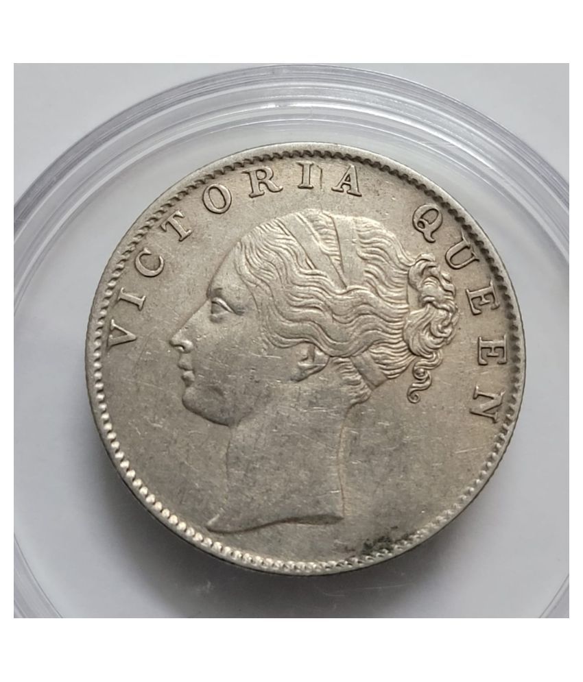 British India One Rupee 1840 Continuous Legend Modified Head M Incuse Silver Coin RARE