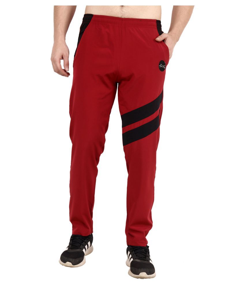 Fitmonkey Slim fit Trackpant Maroon - Buy Fitmonkey Slim fit Trackpant ...