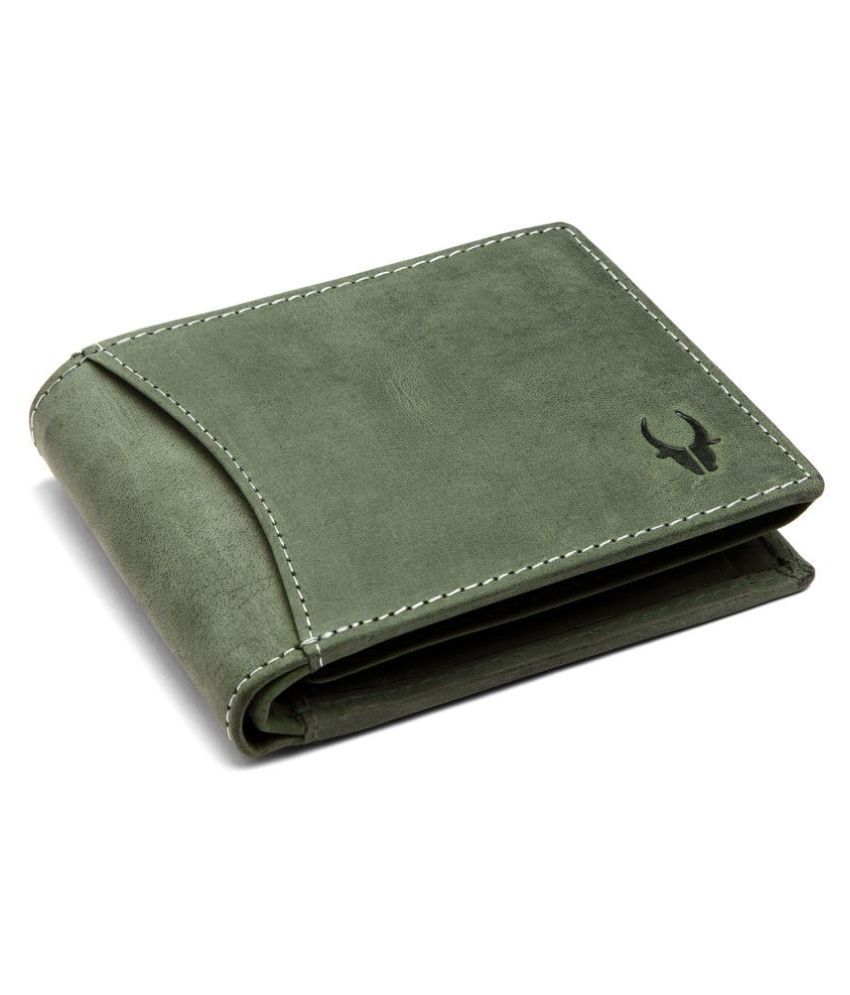 WildHorn - Green Leather Men's Regular Wallet ( Pack of 1 ): Buy Online at Low Price in India 