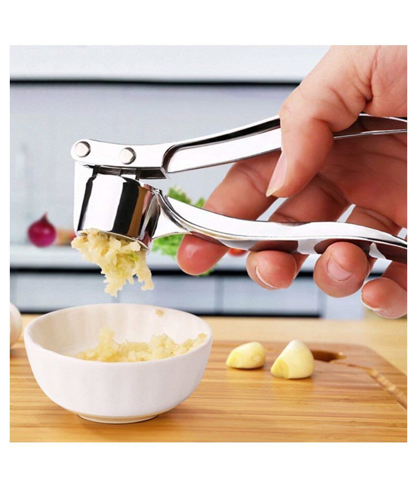     			HOMETALES Garlic Presser Squeeze Press Ginger Crusher Stainless Steel Kitchen Tools