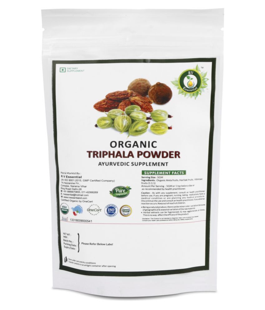 R V Essential Organic Triphala Powder 200 gm Pack Of 1