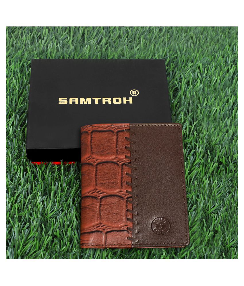     			samtroh Leather Brown Casual Regular Wallet