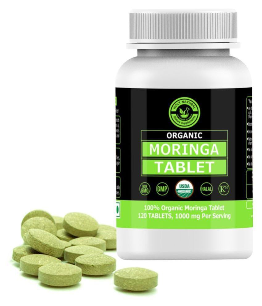     			Holy Natural Organic Moringa Tablet - 120 no.s Vitamins Tablets