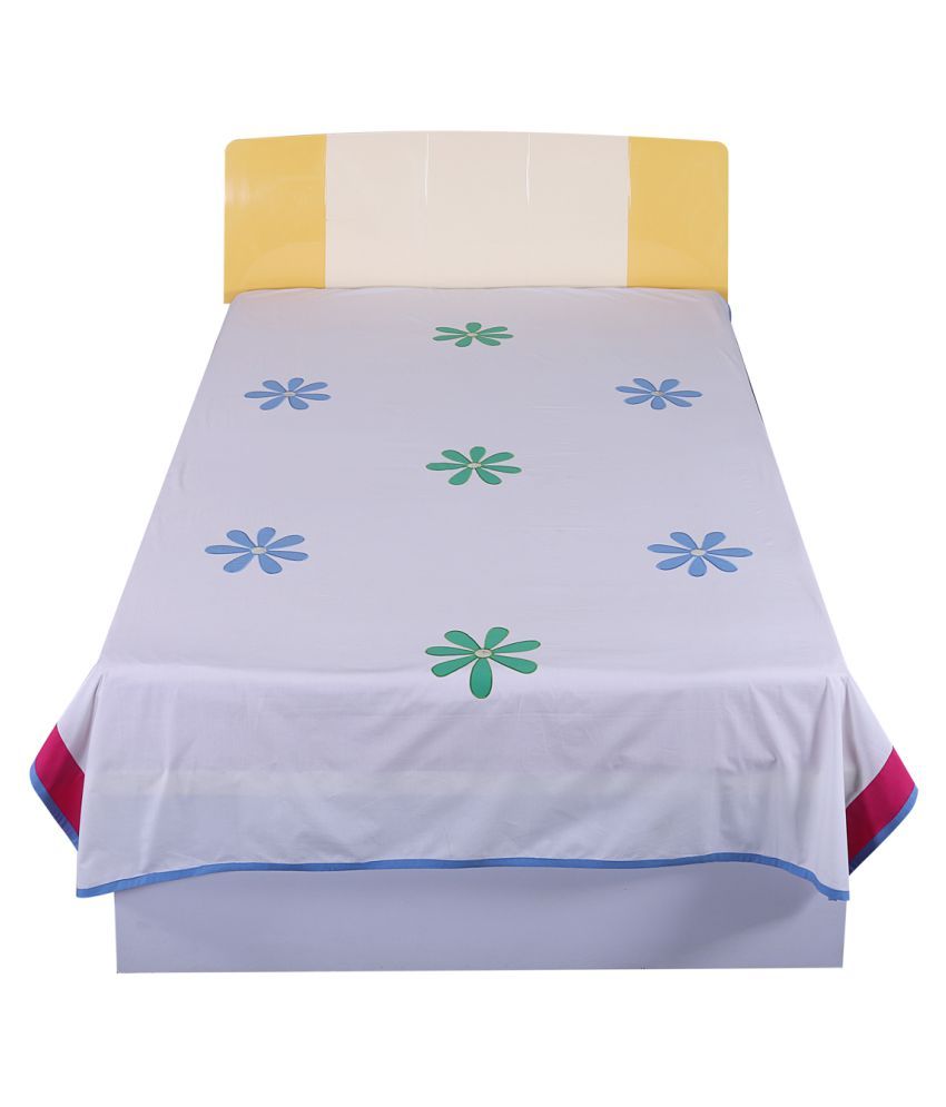     			Hugs'n'Rugs Single Cotton Bedsheet without Pillow cover ( 200 x 150 cm)