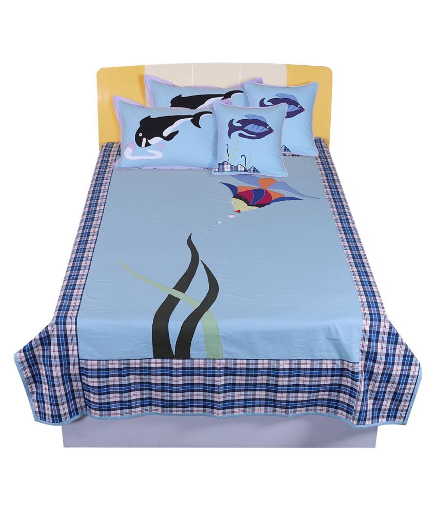     			Hugs'n'Rugs Cotton Single Bedsheet ( 230 cm x 150 cm )