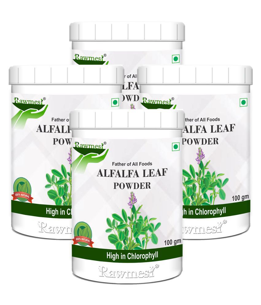     			rawmest Alfalfa Leaf Powder 400 gm Minerals Powder Pack of 4