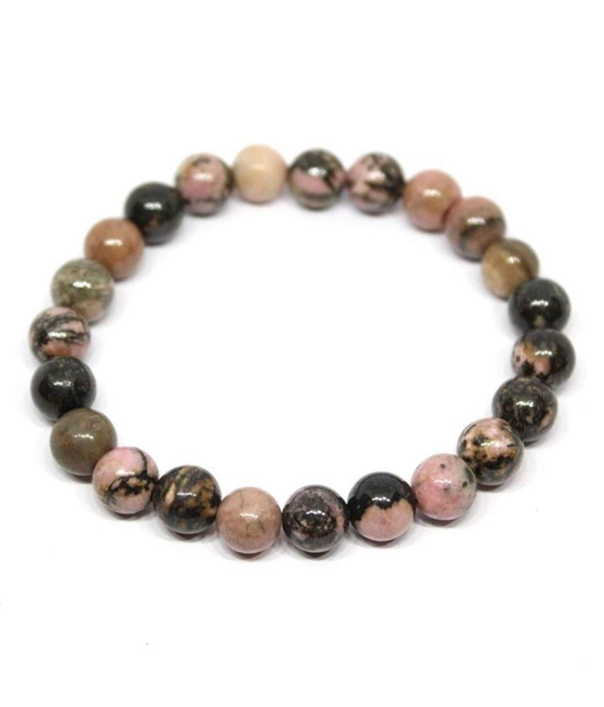     			8mm Pink Rhodonite Natural Agate Stone Bracelet