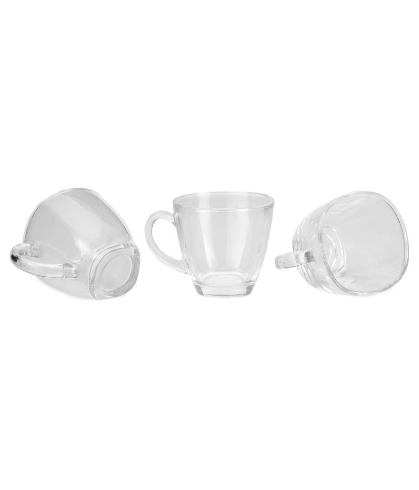     			Afast Glass Tea, Coffee Cup Set, Transparent, Pack Of 3, 180 ml