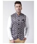 Hangup Blue Cotton Blend Nehru Jacket