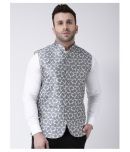 Hangup Grey Silk Blend Nehru Jacket