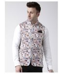 Hangup White Cotton Blend Nehru Jacket