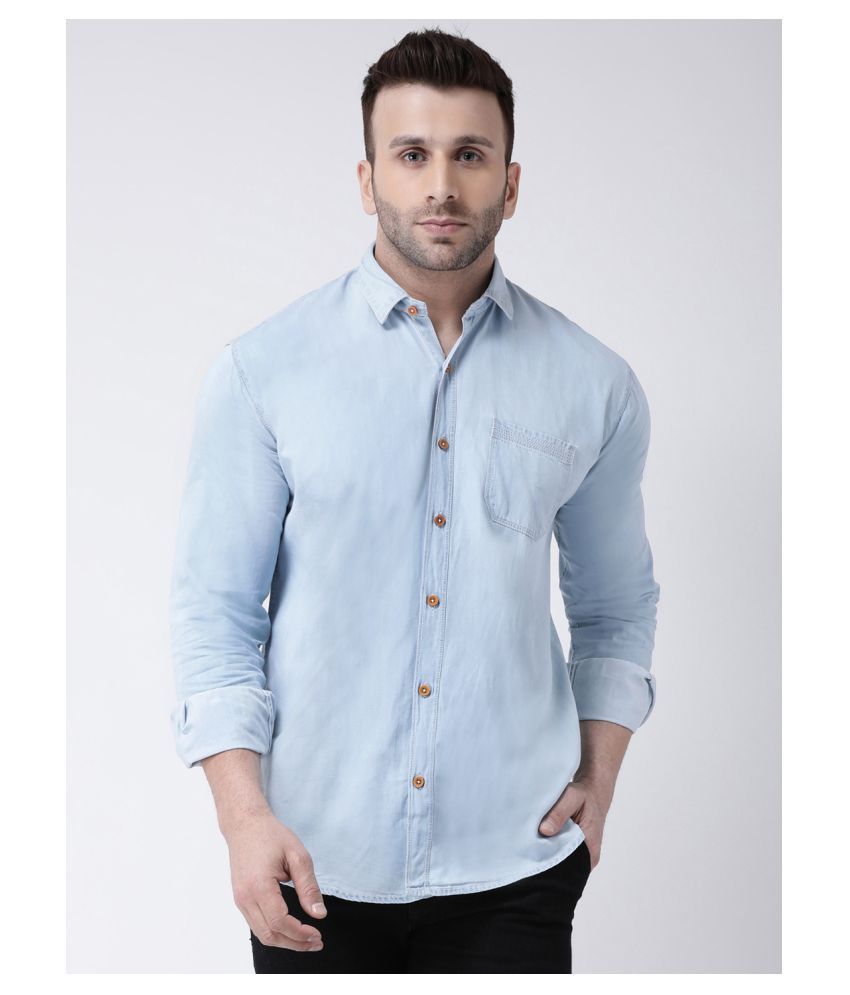     			Hangup Denim Blue Shirt