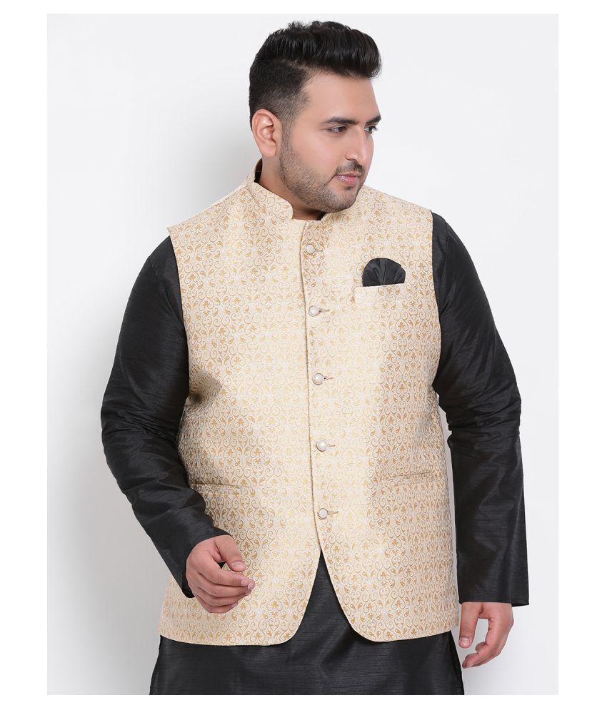     			Hangup Multi Cotton Blend Nehru Jacket