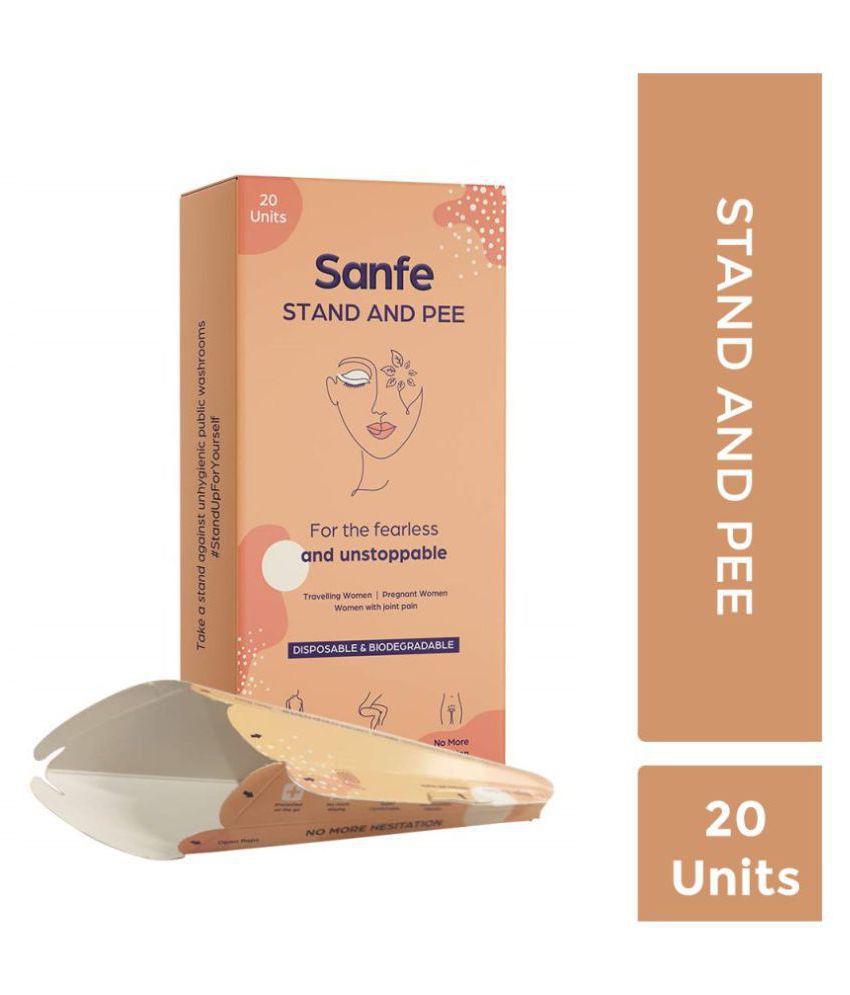Sanfe Stand and Pee Biodegradble Urination Funnel for Women - 20 Units